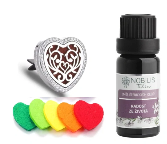 Aroma difuzér do auta Srdce s kamínky