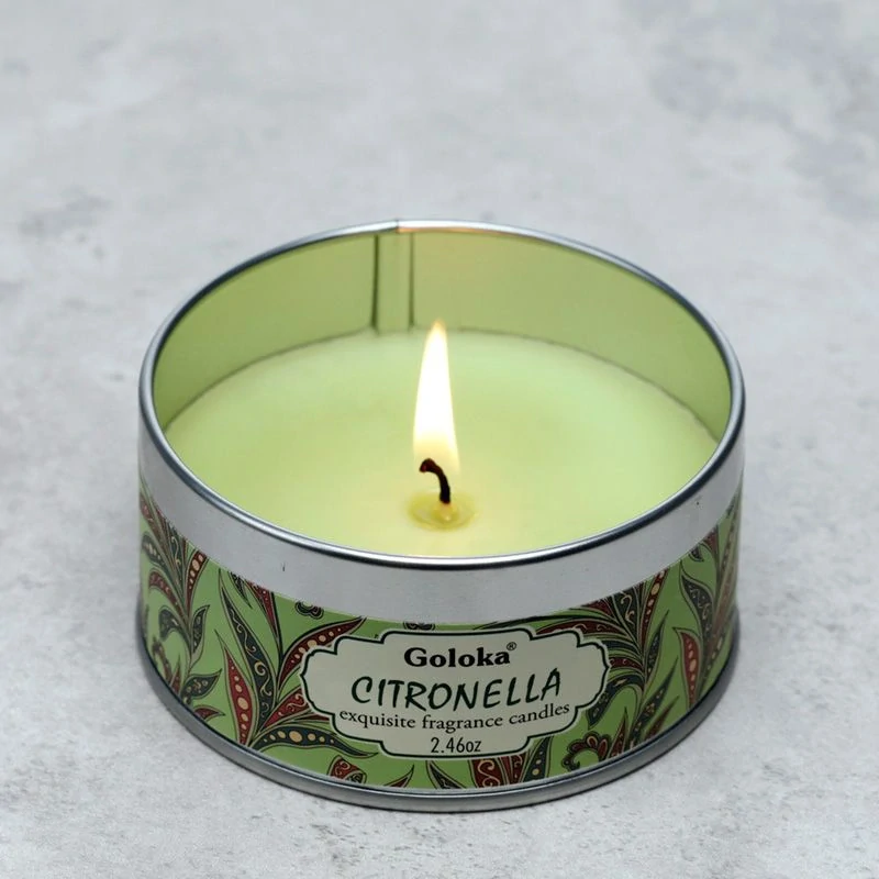 Goloka svíčka v plechové krabičce - Citronela