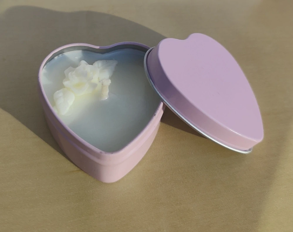 Sojová Svíčka v plechové krabičce Srdce