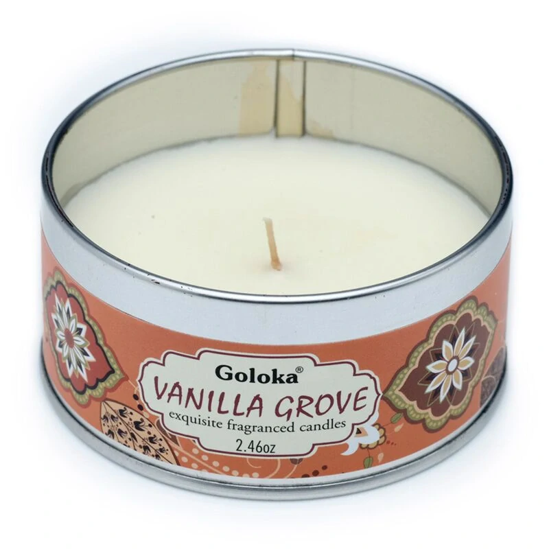 Goloka svíčka v plechové krabičce - Vanilkový háj