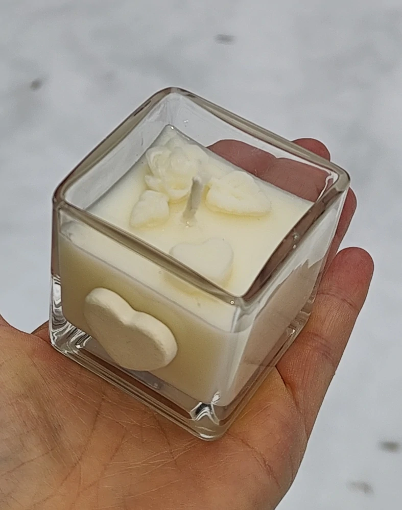 Andělka růžová a sojová Svíčka ve skle