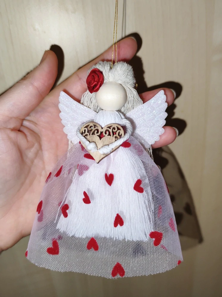 Macrame Andělka Valentýnka