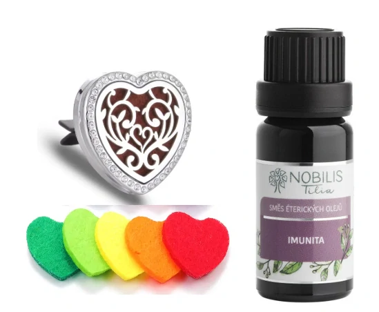 Aroma difuzér do auta Srdce s kamínky