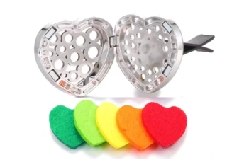 5ks Náhradních polštářků do auto difuzéru Srdce